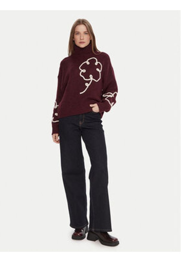 Vero Moda Golf Fatima 10335036 Fioletowy Regular Fit. Typ kołnierza: golf. Kolor: fioletowy. Materiał: syntetyk