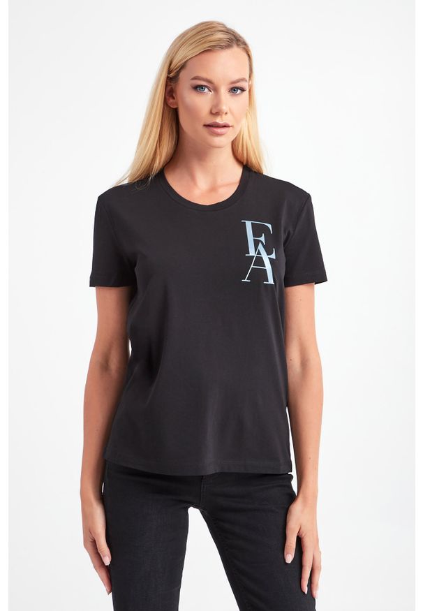 Emporio Armani - T-SHIRT EMPORIO ARMANI. Długość rękawa: krótki rękaw. Długość: krótkie. Wzór: nadruk
