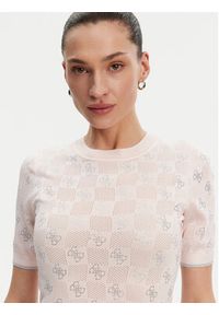 Guess Sweter W5GR20 Z3D60 Różowy Regular Fit. Kolor: różowy. Materiał: wiskoza #5