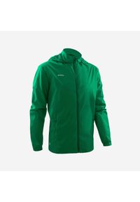 KIPSTA - Kurtka przeciwdeszczowa Kipsta Viralto Club. Kolor: zielony. Materiał: poliester, materiał. Sport: piłka nożna, fitness