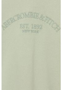 Abercrombie & Fitch bluza dziecięca kolor zielony gładka. Okazja: na co dzień. Kolor: zielony. Materiał: dzianina. Wzór: gładki. Styl: casual #3
