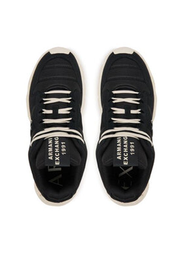 Armani Exchange Sneakersy XM001692 AF17369 UC001 Czarny. Kolor: czarny. Materiał: materiał