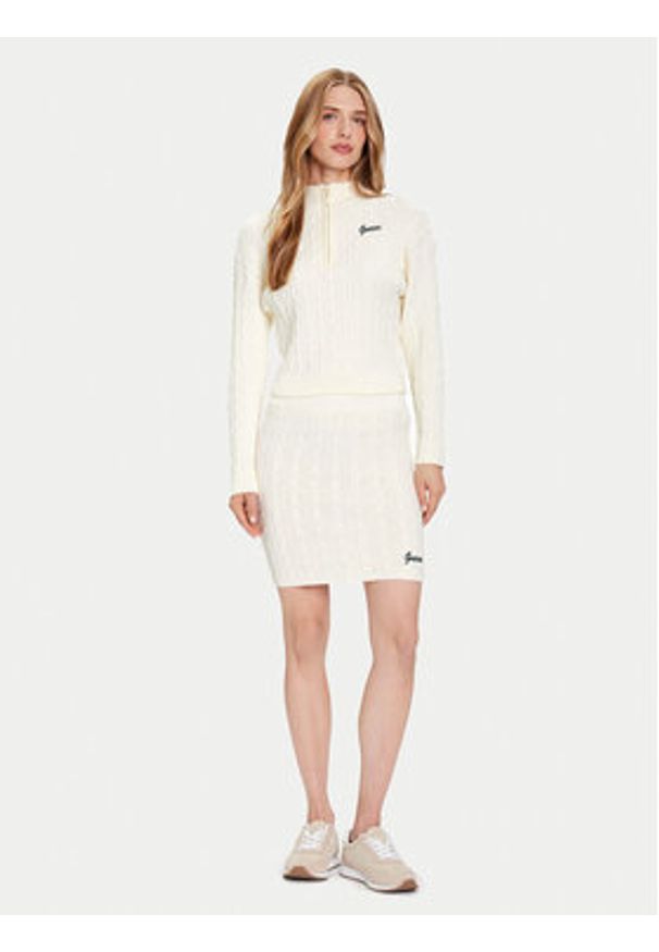 Guess Spódnica ołówkowa V5BD03 Z0572 Beżowy Regular Fit. Kolor: beżowy. Materiał: syntetyk