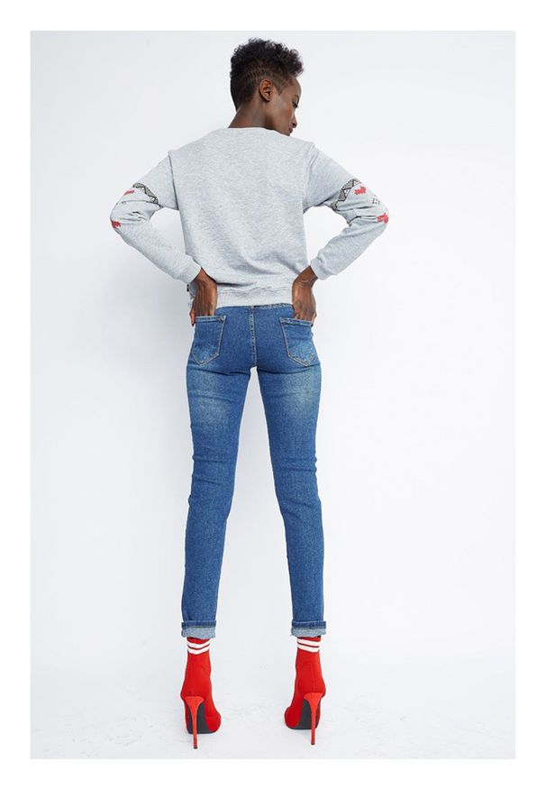 Sugarbird Bluza "Coca-Cola" | CC18AW7130803 / Forcett Snowflake Coca-Cola | Kobieta | Szary. Kolor: szary. Materiał: bawełna, lycra. Wzór: aplikacja, nadruk. Styl: wizytowy
