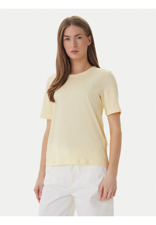 only - ONLY T-Shirt 15270390 Żółty Regular Fit. Kolor: żółty. Materiał: bawełna