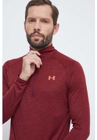 Under Armour bluza treningowa Tech 2.0 kolor bordowy melanżowa. Kolor: czerwony. Materiał: skóra, materiał. Długość rękawa: raglanowy rękaw. Długość: krótkie. Wzór: melanż #1