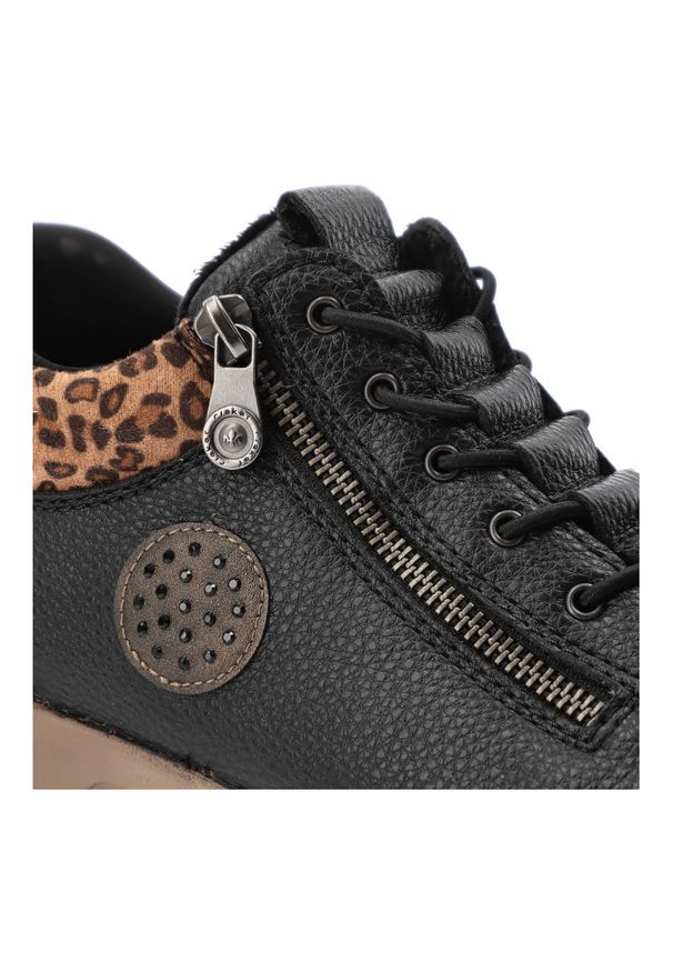 Czarne Sneakersy Rieker Ocieplane Obuwie Damskie. Okazja: na co dzień. Zapięcie: zamek. Kolor: czarny. Materiał: skóra ekologiczna. Styl: casual, sportowy, klasyczny