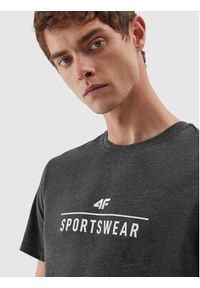 4f - 4F T-Shirt 4FAW23TTSHM0878 Szary Regular Fit. Kolor: szary. Materiał: bawełna #4