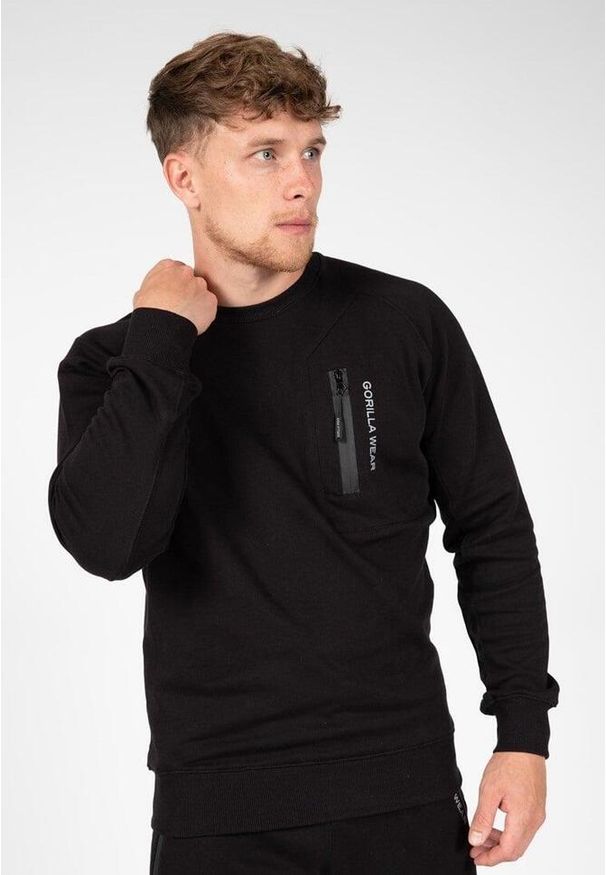 GORILLA WEAR - Newark Sweatshirt - Czarny. Kolor: czarny. Materiał: dresówka. Sport: fitness