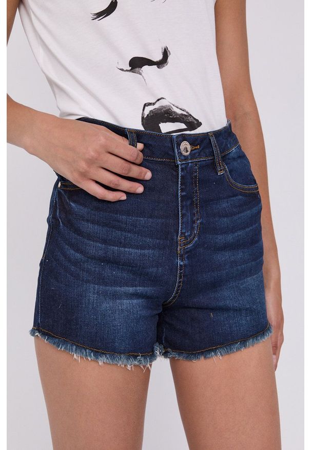 Morgan - Szorty jeansowe. Okazja: na co dzień. Kolor: niebieski. Materiał: jeans. Styl: casual