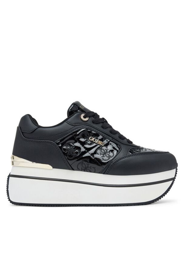 Guess Sneakersy 176255 Czarny. Kolor: czarny. Materiał: skóra