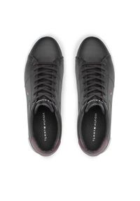 TOMMY HILFIGER - Tommy Hilfiger Sneakersy Essential Leather Detail Vulc FM0FM04047 Czarny. Kolor: czarny. Materiał: skóra #3