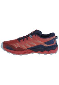 Buty do biegania męskie Mizuno Wave Daichi 7. Zapięcie: sznurówki. Kolor: pomarańczowy. Materiał: materiał, syntetyk. Szerokość cholewki: normalna. Model: Mizuno Wave