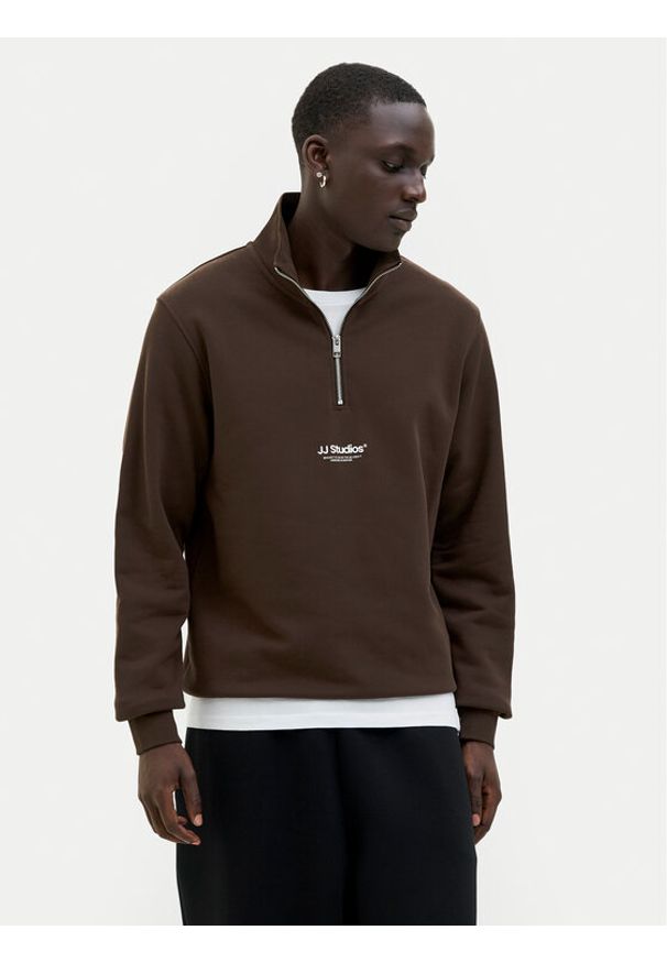 Jack & Jones Bluza Soho 12278793 Brązowy Relaxed Fit. Kolor: brązowy. Materiał: bawełna