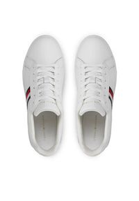 TOMMY HILFIGER - Tommy Hilfiger Sneakersy Essential Court Sneaker Stripes FW0FW07779 Biały. Kolor: biały #3