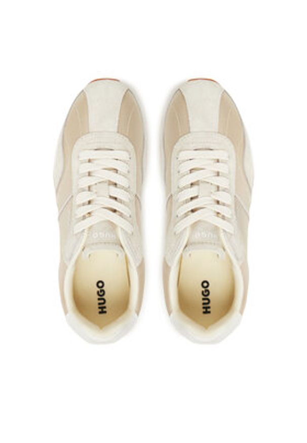 Hugo - HUGO Sneakersy Kiria 50548131 Beżowy. Kolor: beżowy. Materiał: materiał