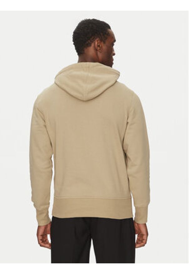 Calvin Klein Jeans Bluza Serif Font Graphic J30J327520 Beżowy Regular Fit. Kolor: beżowy. Materiał: bawełna