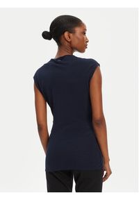 BOSS Bluzka Elamma 50541896 Granatowy Slim Fit. Kolor: niebieski. Materiał: wiskoza