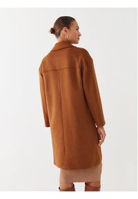 Guess Płaszcz wełniany Elly W2BL0H WEWU0 Brązowy Relaxed Fit. Kolor: brązowy. Materiał: wełna, syntetyk