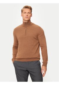 JOOP! Sweter 17 Jk-03Dario 30032603 Beżowy Modern Fit. Kolor: beżowy. Materiał: wełna