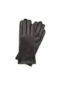 Wittchen - Damskie rękawiczki skórzane eleganckie czarne. Kolor: czarny. Materiał: skóra. Sezon: jesień, zima. Styl: elegancki #1