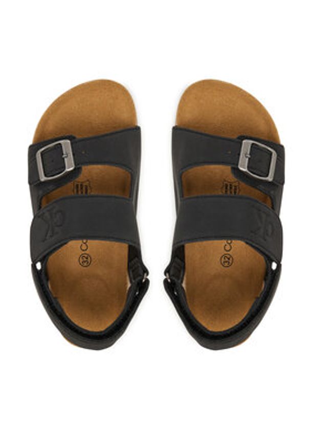 Calvin Klein Sandały Velcro V3X2-83328-0315 S Czarny. Kolor: czarny. Materiał: skóra