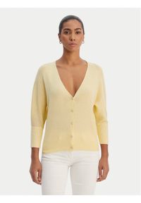 Morgan Kardigan 251-MBATSI Żółty Slim Fit. Kolor: żółty. Materiał: syntetyk #1