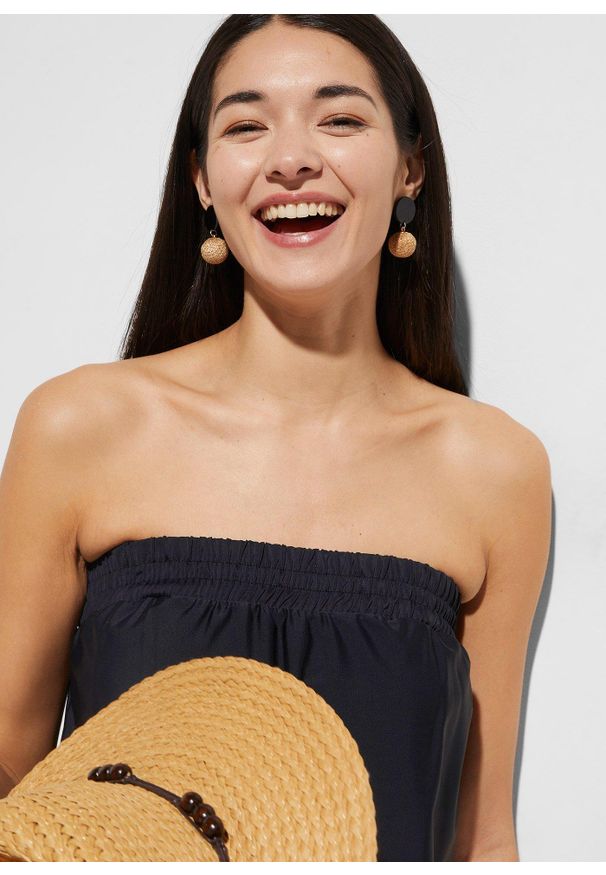 bonprix - Kombinezon kąpielowy z wszytymi figami. Kolor: czarny