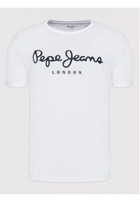 Pepe Jeans T-Shirt Original PM508210 Biały Slim Fit. Kolor: biały. Materiał: bawełna #4
