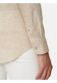 BOSS Koszula H Hank Kent C1 214 50490234 Beżowy Slim Fit. Typ kołnierza: kołnierzyk klasyczny. Kolor: beżowy. Materiał: len