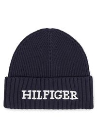 TOMMY HILFIGER - Tommy Hilfiger Czapka Monotype Beanie AM0AM11737 Granatowy. Kolor: niebieski. Materiał: bawełna