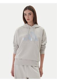Adidas - adidas Bluza Holiday Metallic Graphic JM4428 Beżowy Regular Fit. Kolor: beżowy. Materiał: syntetyk, bawełna #1