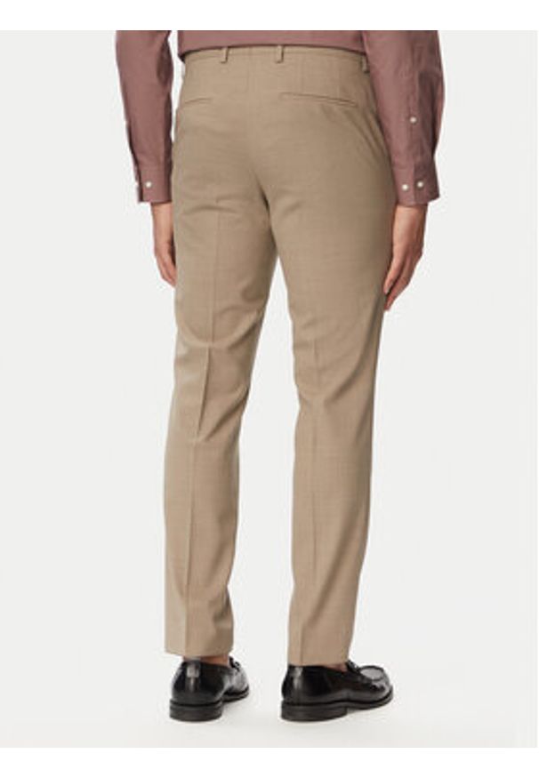 Hugo - HUGO Garnitur Henry/Getlin232X 50557616 Beżowy Slim Fit. Kolor: beżowy. Materiał: syntetyk