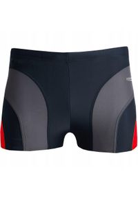 Aqua Speed - Męskie Spodenki Kąpielowe Sasha. Kolor: czerwony, szary, wielokolorowy. Styl: sportowy #1