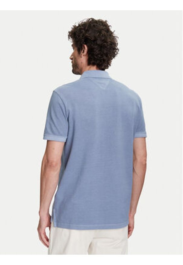 TOMMY HILFIGER - Tommy Hilfiger Polo MW0MW34757 Niebieski Regular Fit. Typ kołnierza: polo. Kolor: niebieski. Materiał: bawełna