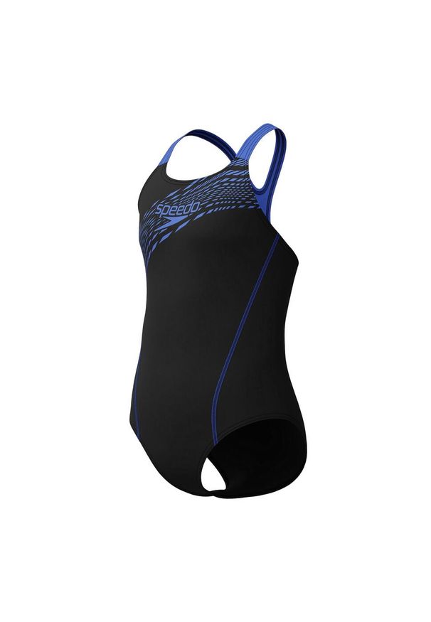 Dziecięcy 1-częściowy kostium kąpielowy Speedo Eco Medley Logo Medialist. Kolor: czarny