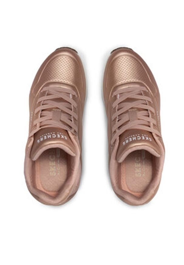 skechers - Skechers Sneakersy Rose Bold 73691/RSGD Różowy. Kolor: różowy. Materiał: skóra