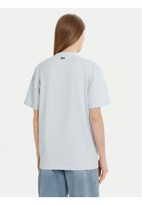 Lacoste T-Shirt TH2733 Błękitny Regular Fit. Kolor: niebieski. Materiał: bawełna