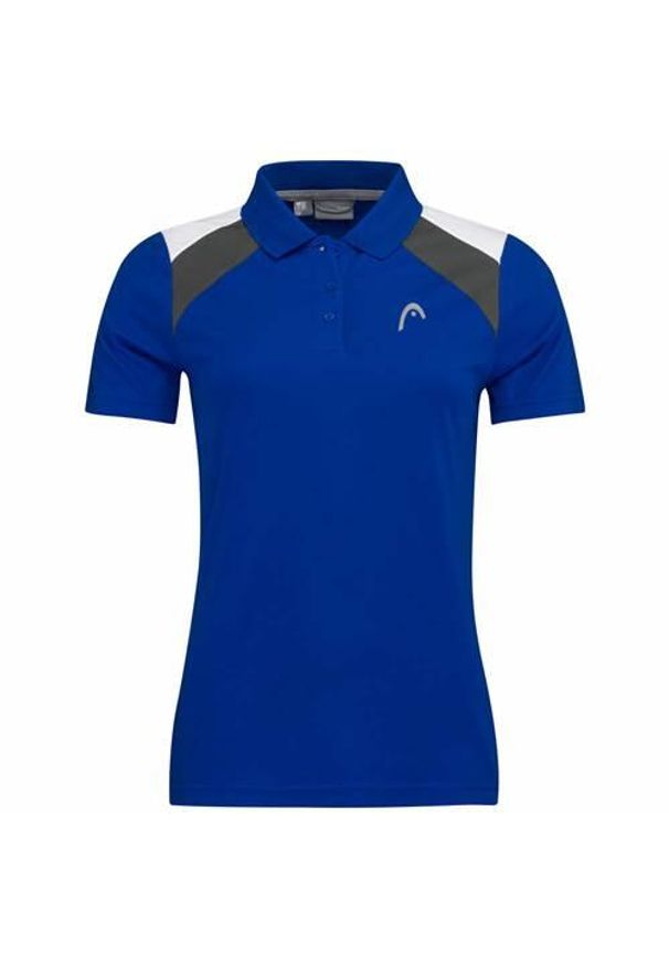 Head - Koszulka polo damska CLUB 22 Tech. Typ kołnierza: polo. Kolor: niebieski. Materiał: poliester. Sport: tenis
