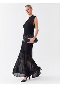 Calvin Klein Sukienka dzianinowa K20K205555 Czarny Regular Fit. Kolor: czarny. Materiał: dzianina, wiskoza