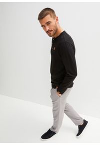 bonprix - Bluzka z dekoltem henley, długi rękaw, z czystej bawełny organicznej (2 szt.). Typ kołnierza: typu henley. Kolor: czarny. Materiał: bawełna. Długość rękawa: długi rękaw. Długość: długie #3
