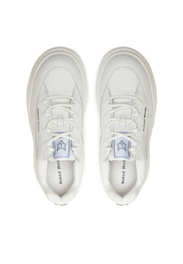 Naked Wolfe Sneakersy Sporty Biały. Kolor: biały. Materiał: skóra