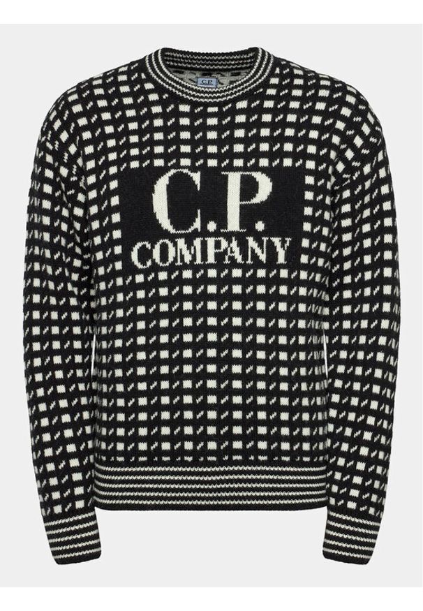 C.P. Company Sweter 15CMKN230 A006634J Czarny Regular Fit. Kolor: czarny. Materiał: wełna