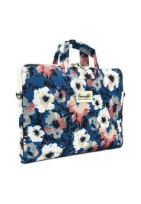 CANVASLIFE - Torba Canvaslife 15''-16'' blue camellia. Materiał: materiał. Wzór: aplikacja, kwiaty #3