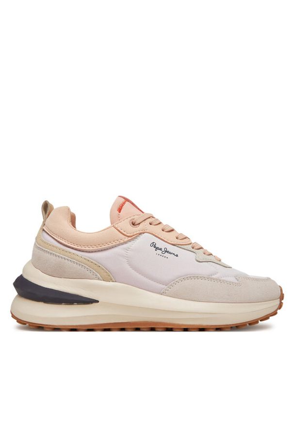 Pepe Jeans Sneakersy PLS60044 Beżowy. Kolor: beżowy. Materiał: skóra, zamsz