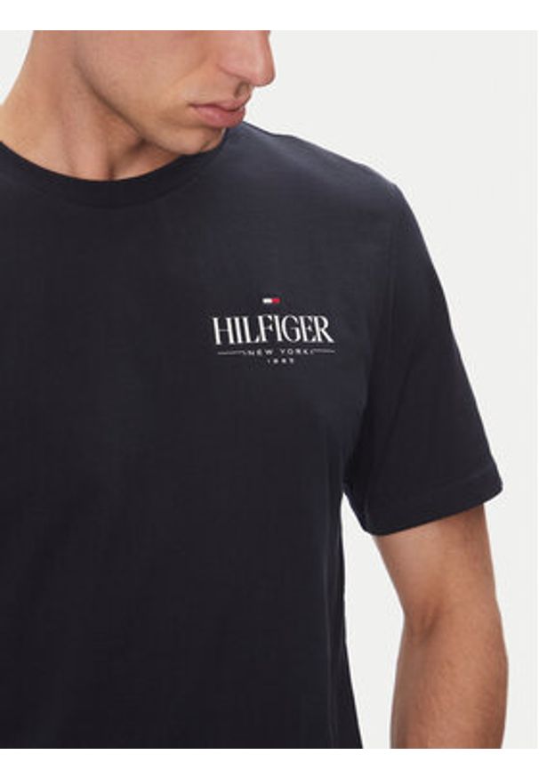 TOMMY HILFIGER - Tommy Hilfiger T-Shirt Stack MW0MW39355 Granatowy Regular Fit. Kolor: niebieski. Materiał: bawełna
