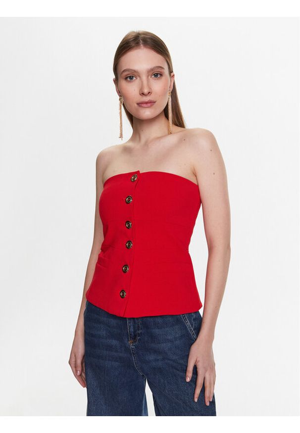 Pinko Top 100112 7624 Czerwony Slim Fit. Kolor: czerwony. Materiał: syntetyk