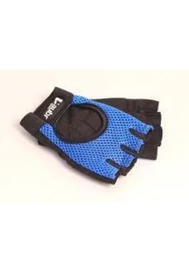 FIVE GLOVES - Rękawiczki fitness Laubr Sport niebieskie. Kolor: czarny, niebieski, pomarańczowy, żółty, wielokolorowy. Materiał: dzianina. Styl: sportowy. Sport: fitness
