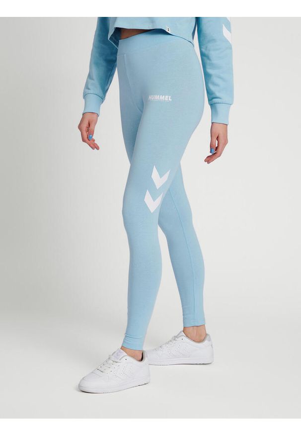 Damskie wysokie legginsy Hummel Legacy. Kolor: niebieski
