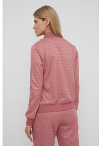 MICHAEL Michael Kors bluza damska kolor różowy wzorzysta. Okazja: na co dzień. Kolor: różowy. Materiał: poliester, dzianina. Styl: casual #4
